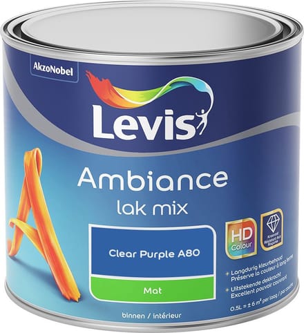 Levis - Ambiance Lak Mat Mix - Clear Purple A80 - Mengverf - 0,5 L