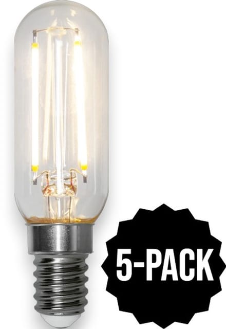 5-Pack | Staaflamp - E14 - 1.8W - Extra Warm Wit - 2700K - Filament - Helder
