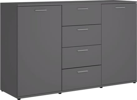 vidaXL - Dressoir - 120x35,5x75 - cm - bewerkt - hout - grijs