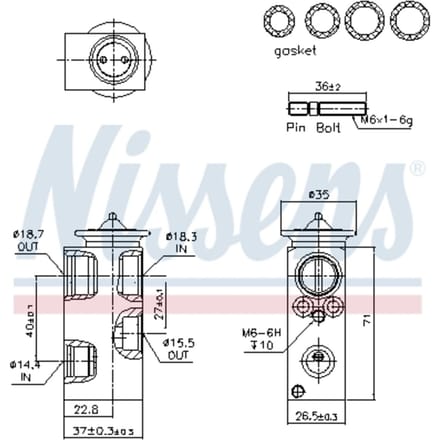 Expansieventiel, airconditioning NISSENS 999393