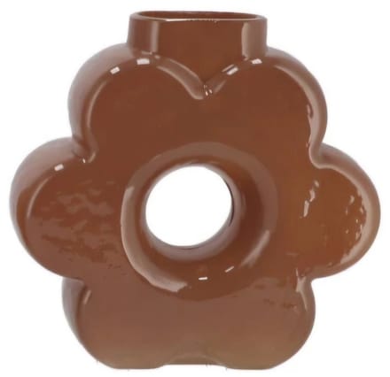 Livia brown vaas 16x6x16cm