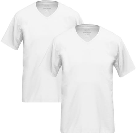 CECEBA Bamboo 2-pack Heren Ondershirt - V-hals - Wit