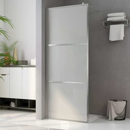 vidaXL - Inloopdouchewand - mat - 140x195 - cm - ESG-glas