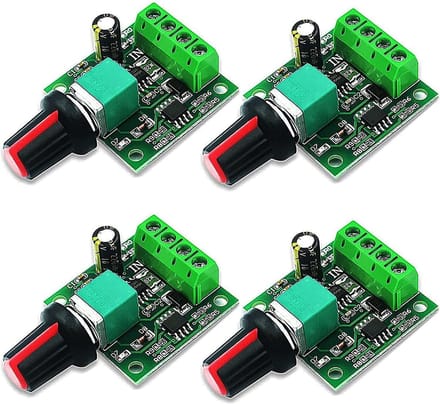 4pcs DC 12V PWM Motor Speed Controller - Variabele Spanning Regulator met LED Indicator
