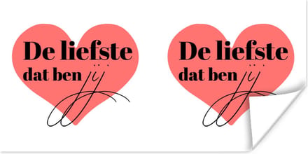 Poster Quotes - Liefde - De liefste dat ben jij - Spreuken - 150x75 cm