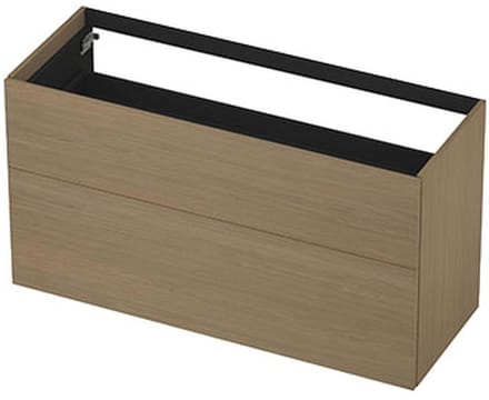 INK - Onderkast 2 Laden Push To Open Decor - 1200x450x650 Mm - Olijf Eiken