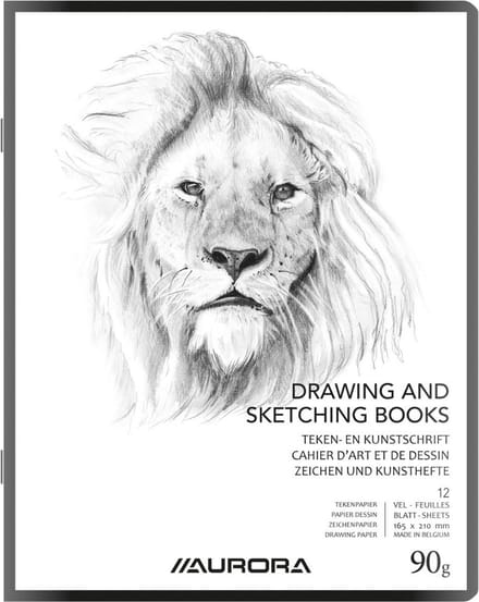 Aurora Tekenschrift - Tekenpapier - Schetsboek - 165x210mm - A5+ - 90g - 24 Bladzijden