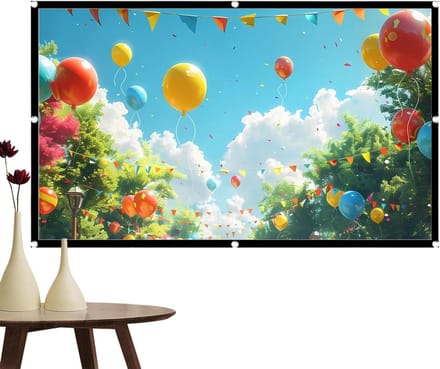 Projectiescherm - Draagbaar Scherm - Thuisbioscoop Creëren - Minimale Lichtverspreiding - 60 Inch - Wit