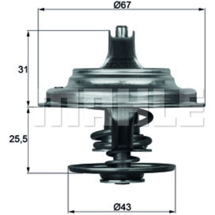 Thermostaat, koelvloeistof MAHLE TX 23 71D