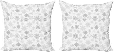 ABAKUHAUS Kussenhoes – 2x40x40 cm – Dubbelzijdig – Microvezel