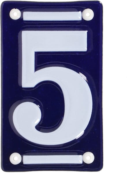 (1 STUKS) HUISNUMMER 5 GEEMAILEERD
