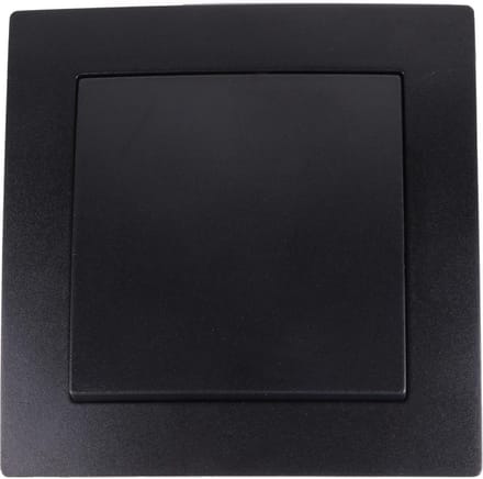 Benson Wandcontactdoos zwart - Schakelaar - Inbouw - Matzwart - 81 x 81 mm