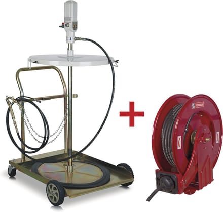 Pack mobiele vetverdeelunit 200L + vethaspel 15m MW Tools VP200 SET