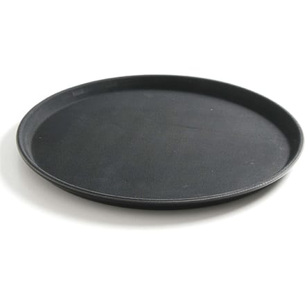 Dienblad, antislip, bestendig, rond, diameter 36 cm, zwart