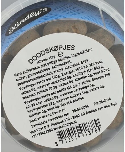 Kindly's - Doodskopjes - 12 x 125 gr - Voordeelverpakking