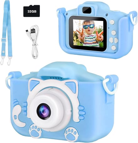 Kinder Camera - Digitale Kindercamera - Kids Camera - 14x12x6cm - Blauw