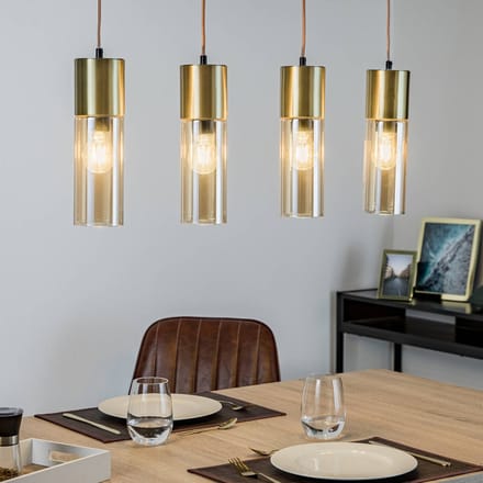 Globo - hanglamp - Annika - messing - metaal - grote eettafellamp - E27 - 21000-4HM
