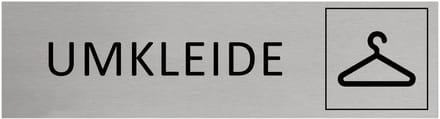 CombiCraft Aluminium Deurbordje "Umkleide " 165x45mm met tape