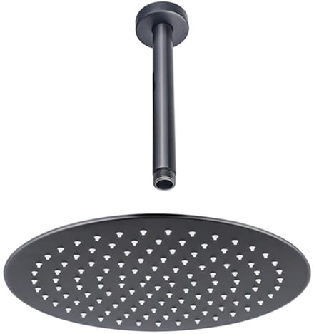 FugaFlow Eccelente Acces Hoofddouche - 25cm - rond - plafondarm 20cm - Geborsteld Gunmetal PVD pvd