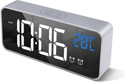Digitale Wecker met Temperatuur, Snoozefunctie en 10 Melodieën - 2 Weekers Tafelklok