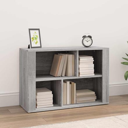 vidaXL - Dressoir - 80x30x54 - cm - bewerkt - hout - grijs - sonoma - eikenkleurig