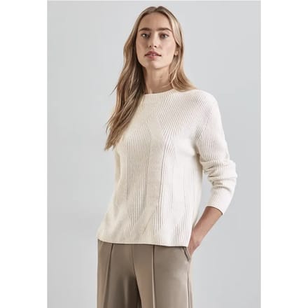 Street one - Pull - Maat XL - Vrouwen - 14959 cream whi - katoen
