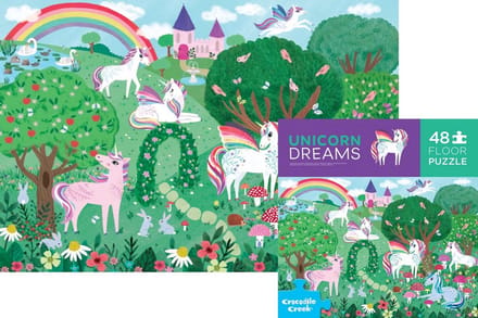 Crocodile Creek maxi puzzel eenhoorn dromen - 48 stukjes - puzzel.