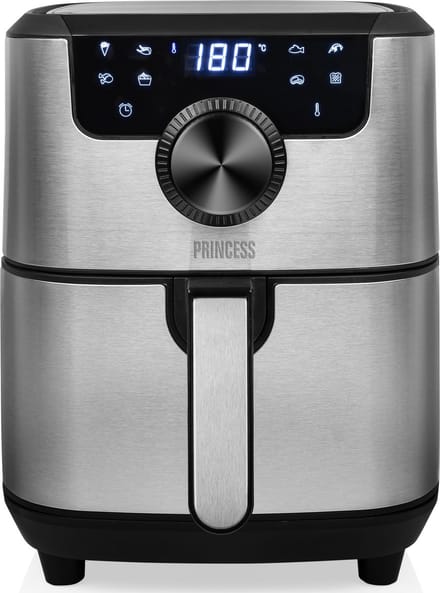 Princess Digitale Airfryer Deluxe 182033 - Heteluchtfriteuse - 4.5 liter - 8 voorgeprogrammeerde programma’s - RVS