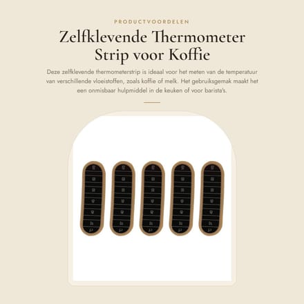 Dailygoods - Zelfklevende Thermometer Strip voor Koffie en Melk