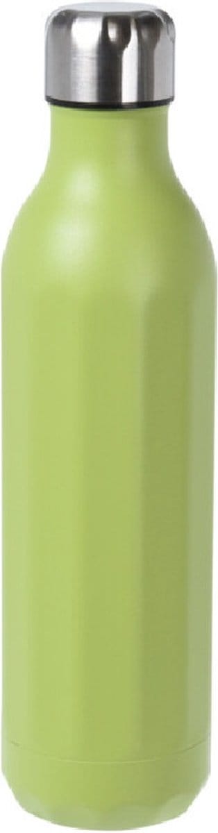 RVS thermosfles / isoleerfles voor onderweg 500 ml appeltjesgroen - Thermoflessen