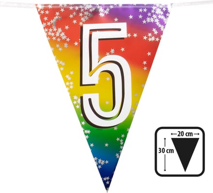 Boland - Folievlaggenlijn Rainbow '5' - Regenboog - Regenboog