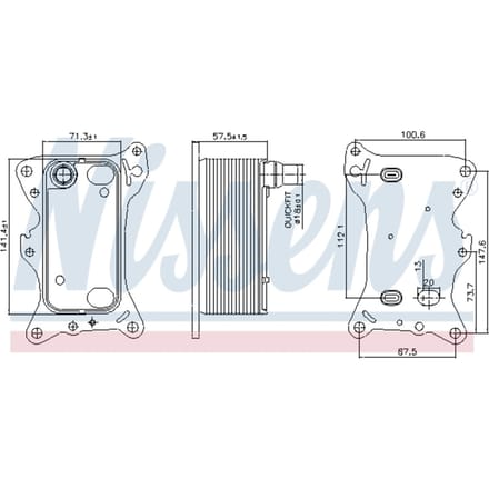 Olie radiator, motorolie NISSENS 91266