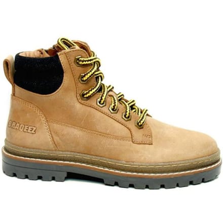 Braqeez 425920-513 Jongens Veterboots - Oranje - Leer - Veters