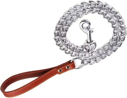 Nobleza Hondenriem met Ketting - Bruin - Maat XL
