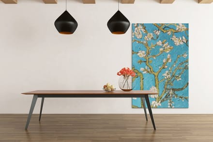 Canvas Schilderij - Vincent van Gogh - Amandelbloesem - Wanddecoratie - 150x100 cm
