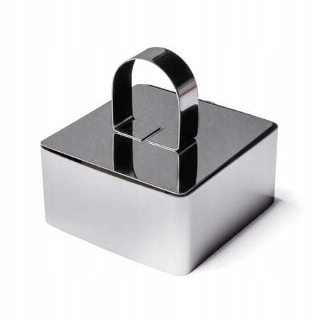 Tadar Bakvorm RVS Vierkant 8,5x8,5cm Hoogte 4cm