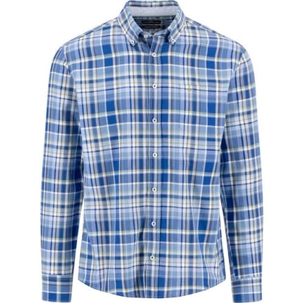 Fynch-Hatton Overhemd Premium Oxford Button-Down Multi Check Harbor Blue / male