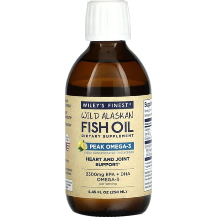 Huile de poisson sauvage d'Alaska, oméga-3, arôme naturel de citron, 250 ml (250 ml)