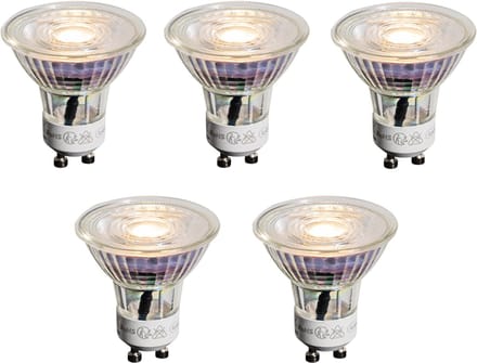 LUEDD Set van 5 GU10 50mm LED lampen helder 3.5W 330 lm 3000K