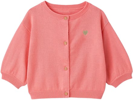 Vertbaudet Basic gebreid babyvest met geborduurd hartje