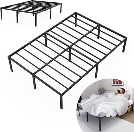 Platformbed Metaal - Bedframe Inklapbaar - Ruimte Besparen - Stille Constructie - 140 x 200 cm - Zwart