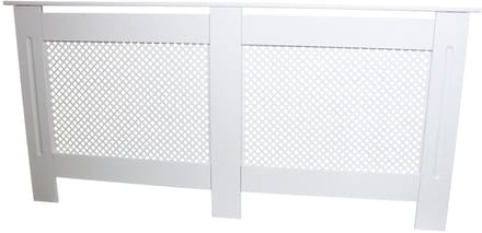 Radiatorombouw mdf - wit - 172x19x82 cm - inclusief reinigingsborstel