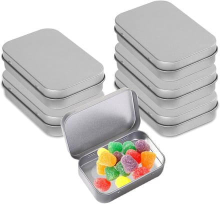 Set van 6 kleine metalen opbergdozen voor knutselen, sieraden en accessoires