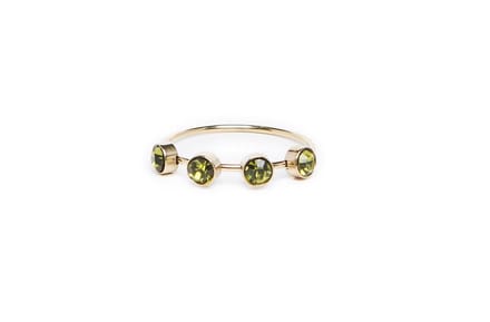 SILIS RING | GREEN STRASS | THE RING SMALL STRASS