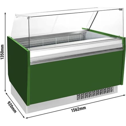 GGM Gastro Eistheke LIAM - 1560mm - Statisch - für 13+13x 5 Liter Eisbehälter - Grün Groen