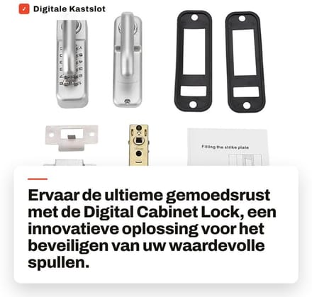 Dailygoods- Digitale Kastslot 1-11 Digit Combinatie - Zinklegering - Encrypted Lock - Sleutelloos - Veilig en Duurzaam - Geschikt voor Kantoordeuren - Codelock