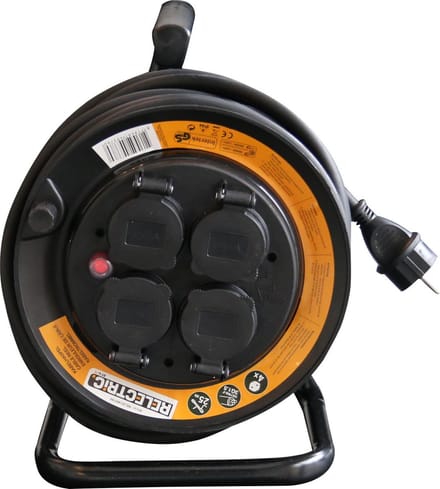 Relectric Kabelhaspel - 25m - 4 stopcontacten - Randaarde - RELEC493760