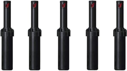 Verzonken pop-up sproeier set van 5 met 10 cm stijger - Zwart