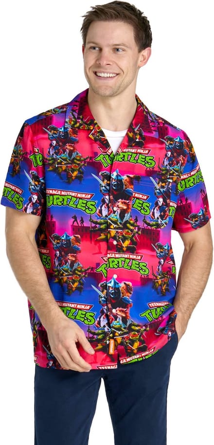 OppoSuits Shirt - TMNT™ Dude! - Heren Overhemd - Korte Mouwen - Meerkleurig - Maat S