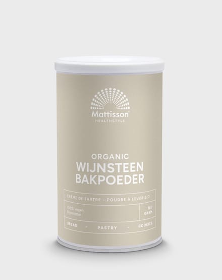 Mattisson - Biologische Wijnsteen Bakpoeder - 180 g